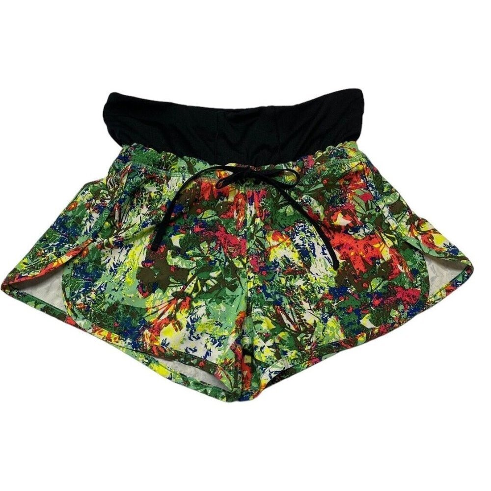 Athleta Running Gym Shorts Floral Lined Womens XS